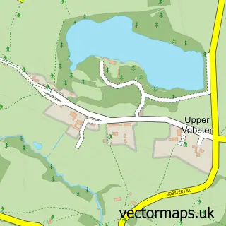 Street map sample of Upper Vobster, Somerset