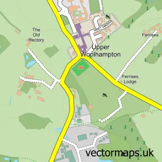 Street map sample of Upper Woolhampton, Berkshire