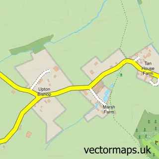 Street map sample of Upton Bishop, Herefordshire