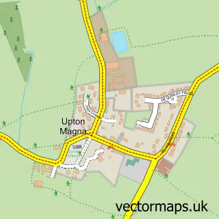 Street map sample of Upton Magna, Shropshire