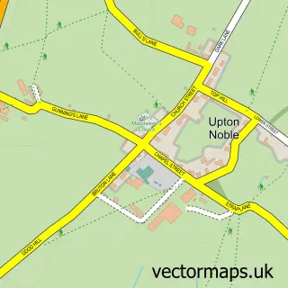 Street map sample of Upton Noble, Somerset