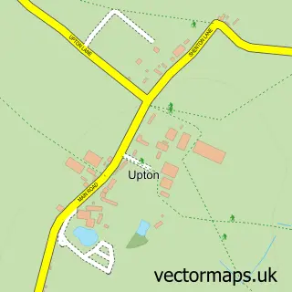 Street map sample of Upton, Leicestershire