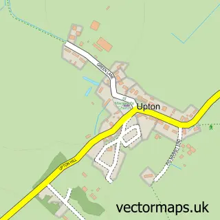 Street map sample of Upton, Cambridgeshire