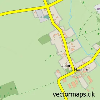 Street map sample of Upton, Warwickshire