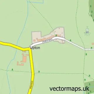 Street map sample of Upton, Cambridgeshire