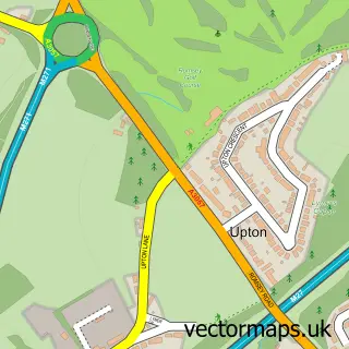 Street map sample of Upton, Hampshire
