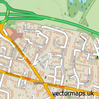Street map sample of Upton, Dorset