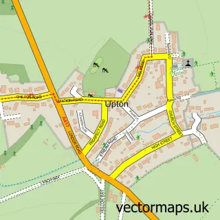 Street map sample of Upton, Oxfordshire