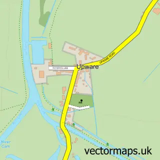Street map sample of Upware, Cambridgeshire