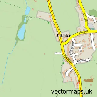 Street map sample of Utkinton, Cheshire