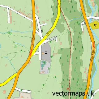 Street map sample of Varteg, Gwent