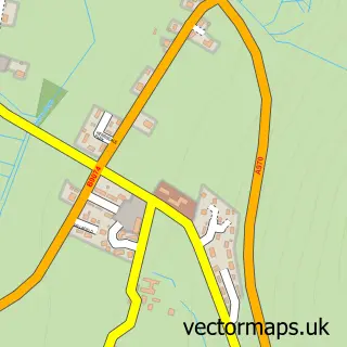 Street map sample of Veensgarth, Shetland