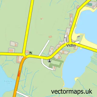 Street map sample of Vidlin, Shetland