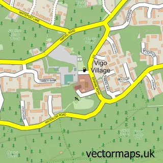 Street map sample of Vigo Village, Kent