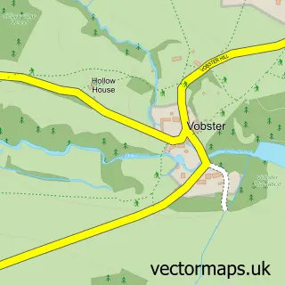 Street map sample of Vobster, Somerset