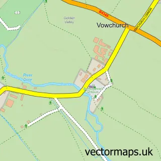 Street map sample of Vowchurch, Herefordshire