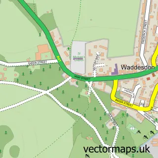 Street map sample of Waddesdon, Buckinghamshire