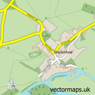 Street map sample of Wadenhoe, Northamptonshire