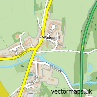 Street map sample of Wadesmill, Hertfordshire