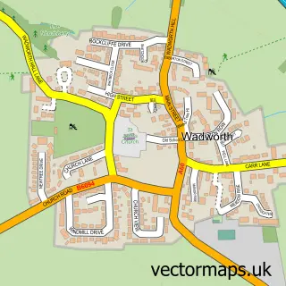 Street map sample of Wadworth, South Yorkshire