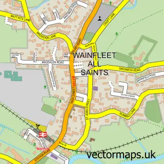 Street map sample of Wainfleet All Saints, Lincolnshire