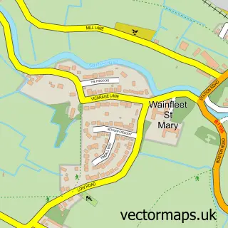 Street map sample of Wainfleet St Mary, Lincolnshire
