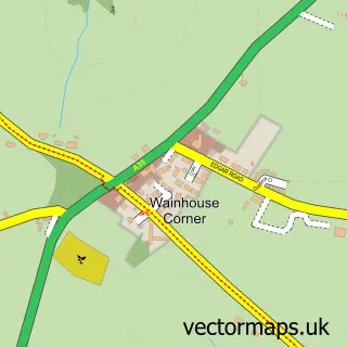 Street map sample of Wainhouse Corner, Cornwall