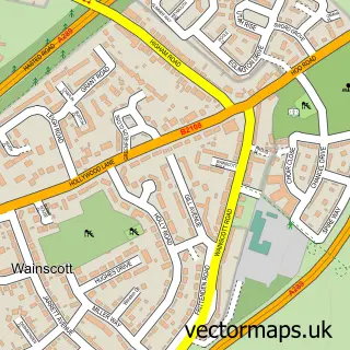 Street map sample of Wainscott, Kent