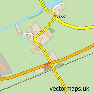 Street map sample of Walcot, Shropshire
