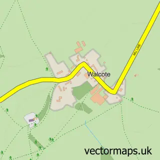 Street map sample of Walcote, Warwickshire