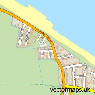 Street map sample of Walcott, Norfolk