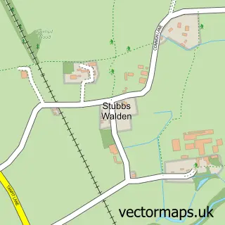 Street map sample of Walden Stubbs, North Yorkshire
