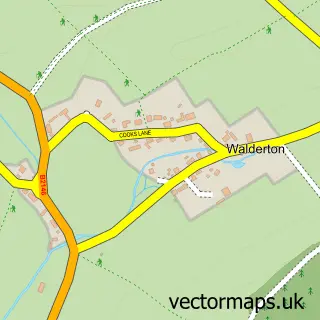 Street map sample of Walderton, West Sussex