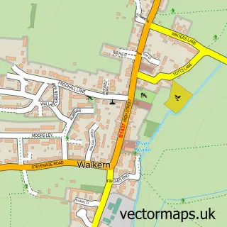 Street map sample of Walkern, Hertfordshire