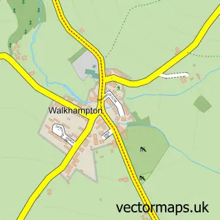 Street map sample of Walkhampton, Devon