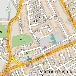 Street map sample of Wallasey, Merseyside