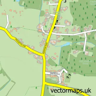 Street map sample of Walliswood, Surrey
