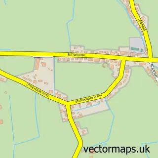 Street map sample of Walpole Cross Keys, Norfolk