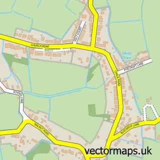 Street map sample of Walpole St Peter, Norfolk