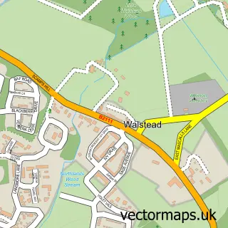 Street map sample of Walstead, West Sussex