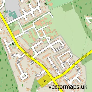 Street map sample of Walter's Ash, Buckinghamshire