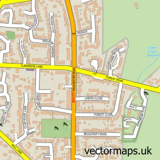 Street map sample of Waltham Chase, Hampshire