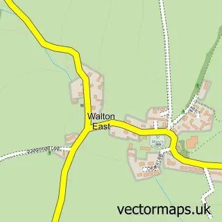 Street map sample of Walton East, Dyfed