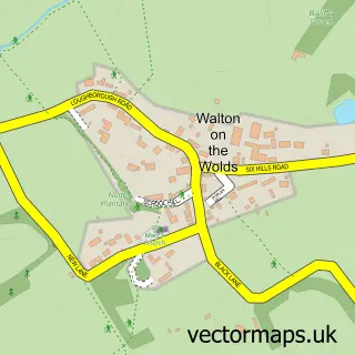 Street map sample of Walton on the Wolds, Leicestershire