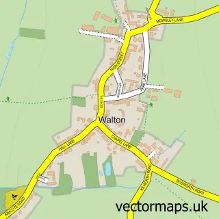 Street map sample of Walton, Leicestershire
