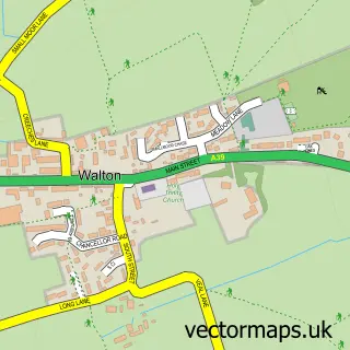 Street map sample of Walton, Somerset