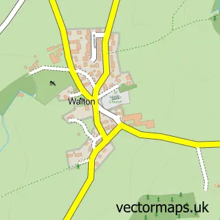 Street map sample of Walton, Cumbria