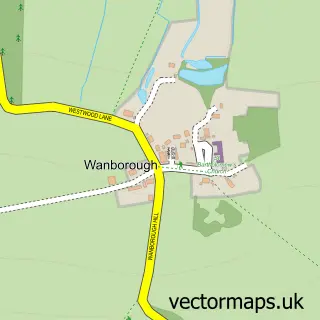 Street map sample of Wanborough, Surrey