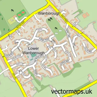 Street map sample of Wanborough, Wiltshire