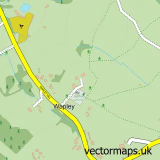 Street map sample of Wapley, Gloucestershire